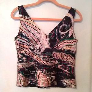 ADRIANNA PAPELL Boutique night Silk Top 10